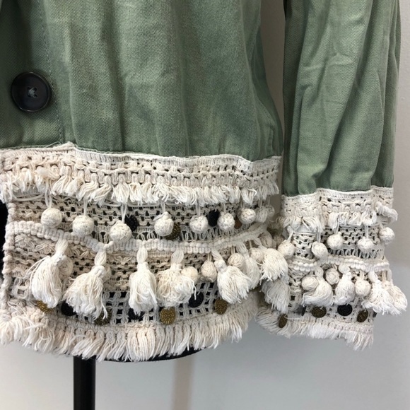 ZARA FRINGE TASSEL NICKLE JACKET SMALL - Picture 5 of 9